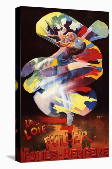 Paris, France - Loie Fuller at Folies-Bergere Theatre Promotional Poster-Lantern Press-Stretched Canvas