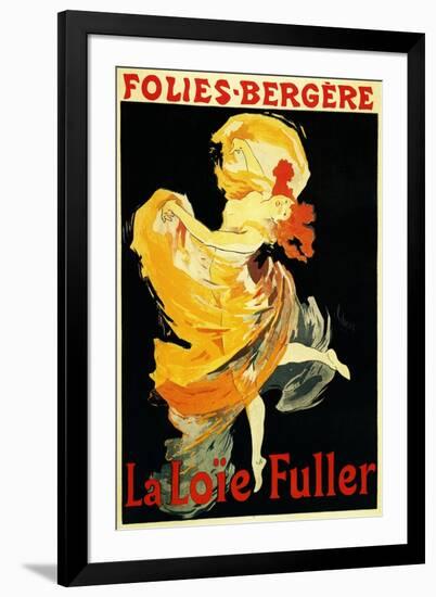 Paris, France - Loie Fuller at the Folies-Bergere Theatre Promo Poster-Lantern Press-Framed Art Print