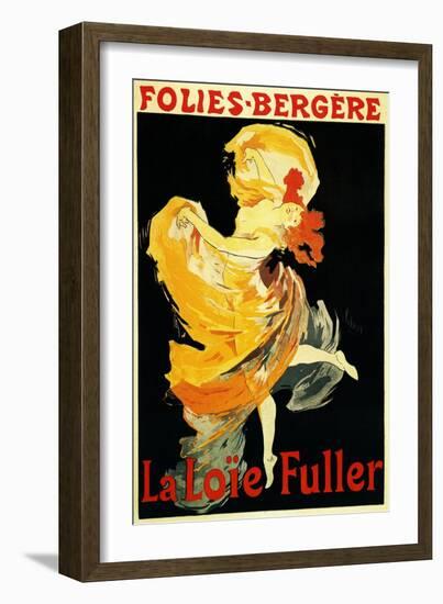 Paris, France - Loie Fuller at the Folies-Bergere Theatre Promo Poster-Lantern Press-Framed Art Print