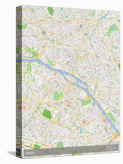 Paris, France Map-null-Stretched Canvas