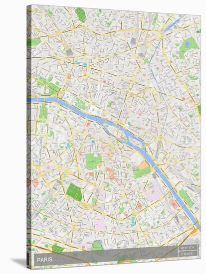 Paris, France Map-null-Stretched Canvas