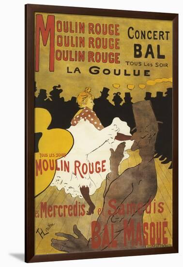 Paris, France - Moulin Rouge La Goulue Valentin le Desosse Poster-Lantern Press-Framed Art Print