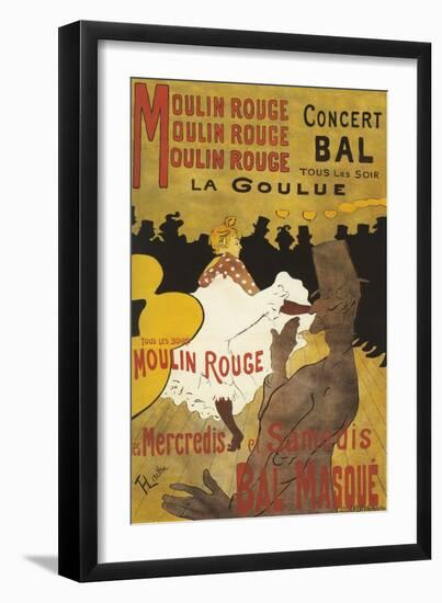 Paris, France - Moulin Rouge La Goulue Valentin le Desosse Poster-Lantern Press-Framed Art Print