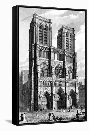 Paris, France - Notre-Dame-J. Tingle-Framed Stretched Canvas