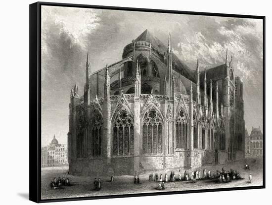 Paris, France - Notre-Dame-B. Winkles-Framed Stretched Canvas