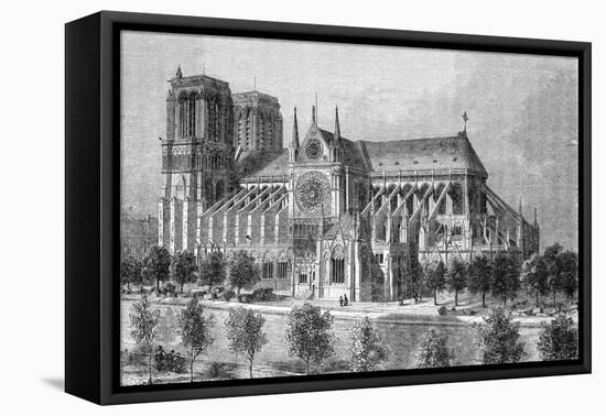 Paris, France - Notre-Dame-null-Framed Stretched Canvas