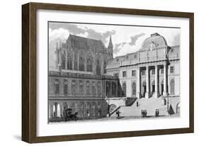 Paris, France - Palais de Justice-J. Romney-Framed Art Print