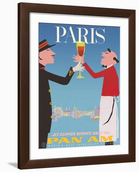 Paris, France - Pan American World Airways-Aaron Fine-Framed Giclee Print