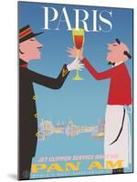 Paris, France - Pan American World Airways-Aaron Fine-Mounted Giclee Print