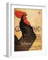 Paris, France - Periodical Cocorico Rooster Promotional Poster-Lantern Press-Framed Art Print