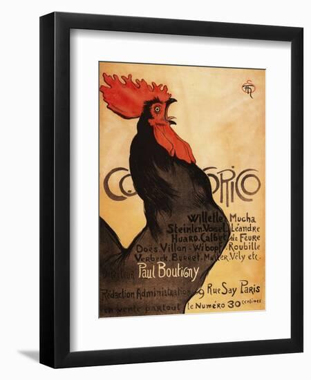 Paris, France - Periodical Cocorico Rooster Promotional Poster-Lantern Press-Framed Art Print