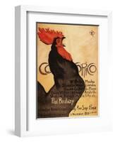 Paris, France - Periodical Cocorico Rooster Promotional Poster-Lantern Press-Framed Art Print