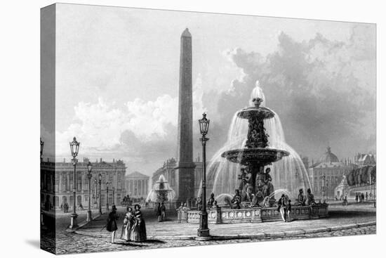 Paris, France - Place de La Concorde-J.b. Allen-Stretched Canvas