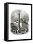 Paris, France - Place Du Chatelet-null-Framed Stretched Canvas