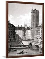 Paris, France - Place Du Chatelet-B. Winkles-Framed Art Print