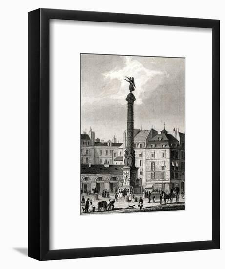 Paris, France - Place Du Chatelet-B. Winkles-Framed Art Print