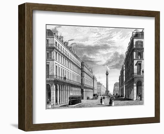 Paris, France - Rue Castiglione Et La Place Vendome-null-Framed Art Print