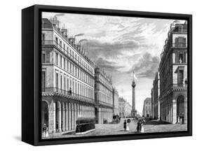 Paris, France - Rue Castiglione Et La Place Vendome-null-Framed Stretched Canvas