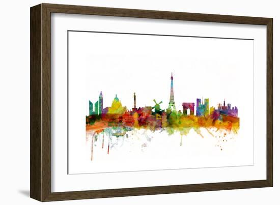 Paris France Skyline-Michael Tompsett-Framed Art Print