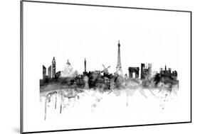 Paris France Skyline-Michael Tompsett-Mounted Art Print