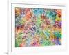 Paris France Street Map-Michael Tompsett-Framed Art Print