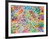 Paris France Street Map-Michael Tompsett-Framed Art Print