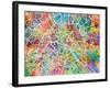 Paris France Street Map-Michael Tompsett-Framed Art Print