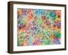 Paris France Street Map-Michael Tompsett-Framed Art Print