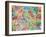 Paris France Street Map-Tompsett Michael-Framed Art Print