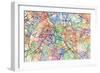 Paris France Street Map-Tompsett Michael-Framed Art Print