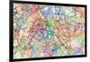 Paris France Street Map-Tompsett Michael-Framed Art Print