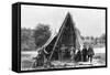 Paris, France - Tour Eiffel, Construction Surveying-null-Framed Stretched Canvas