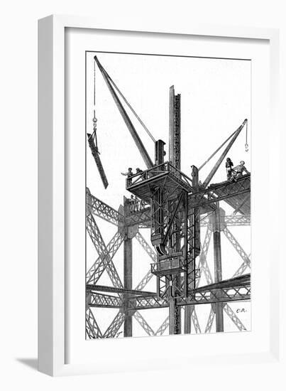 Paris, France - Tour Eiffel, Construction-null-Framed Art Print