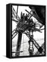 Paris, France - Tour Eiffel, Construction-null-Framed Stretched Canvas