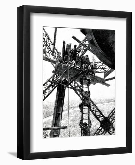 Paris, France - Tour Eiffel, Construction-null-Framed Art Print