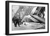 Paris, France - Tour Eiffel, Construction-null-Framed Art Print