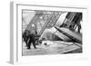 Paris, France - Tour Eiffel, Construction-null-Framed Art Print