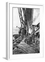 Paris, France - Tour Eiffel, Construction-Henri Jago-Framed Art Print