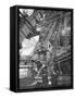 Paris, France - Tour Eiffel, Construction-null-Framed Stretched Canvas