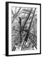 Paris, France - Tour Eiffel, Construction-null-Framed Art Print