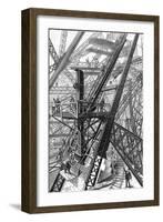 Paris, France - Tour Eiffel, Construction-null-Framed Art Print