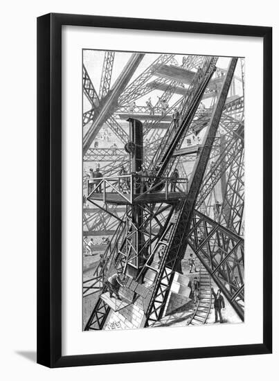 Paris, France - Tour Eiffel, Construction-null-Framed Art Print