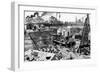 Paris, France - Tour Eiffel, Laying the Foundations-null-Framed Art Print