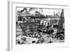 Paris, France - Tour Eiffel, Laying the Foundations-null-Framed Art Print