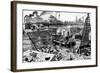 Paris, France - Tour Eiffel, Laying the Foundations-null-Framed Art Print