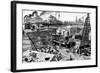 Paris, France - Tour Eiffel, Laying the Foundations-null-Framed Art Print