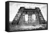 Paris, France - Tour Eiffel, under Construction-null-Framed Stretched Canvas