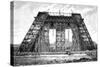 Paris, France - Tour Eiffel, under Construction-null-Stretched Canvas