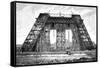 Paris, France - Tour Eiffel, under Construction-null-Framed Stretched Canvas