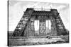 Paris, France - Tour Eiffel, under Construction-null-Stretched Canvas